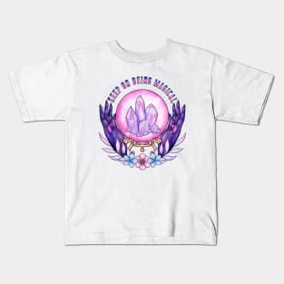 Magical crystal ball design with witchy hands Kids T-Shirt